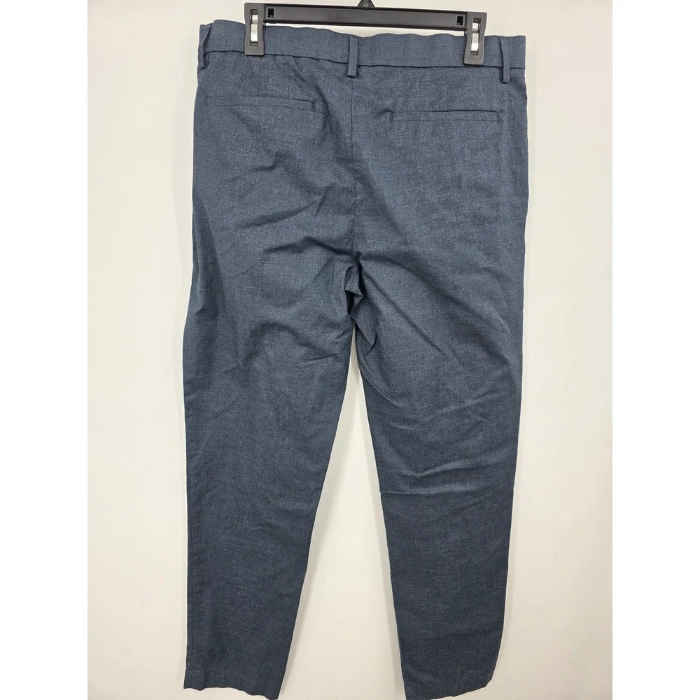 Banana Republic Mens Slim Fit Chinos Blue Heather Stretch Pants 34x32